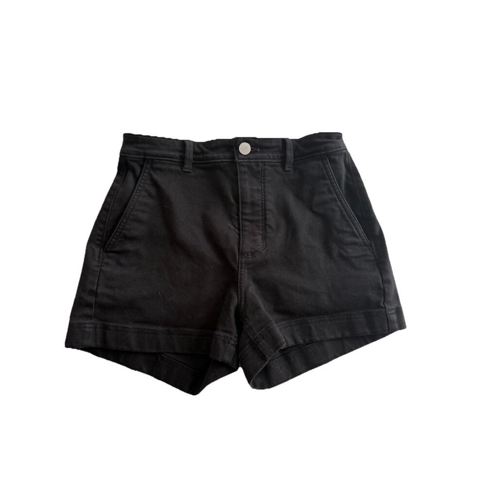 Everlane High-Rise Black Cotton Shorts